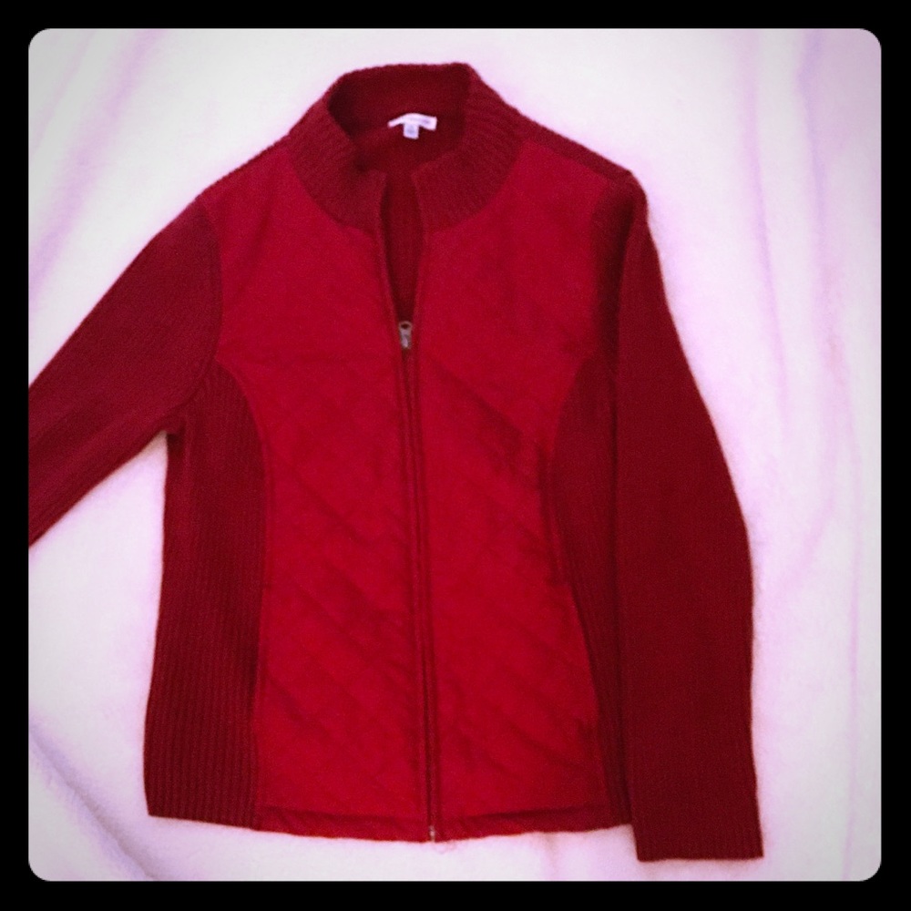 Red Croft and Barrow Zipper Sweater